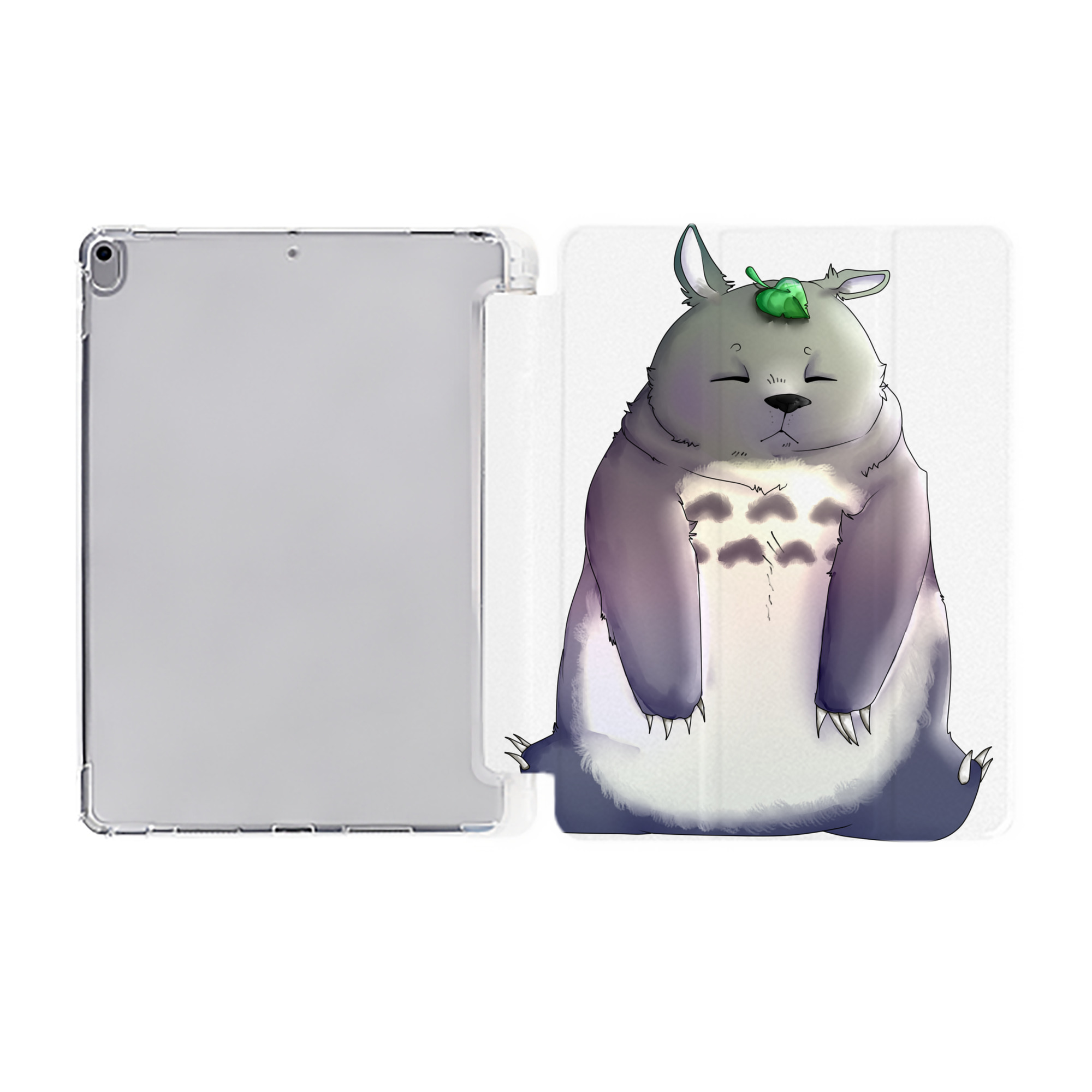 （画像用） となりのトトロ 草壁メイ 草壁サツキ My Neighbor Totoro Satsuki Kusakabe Mei Kusakabe IPad ケース ペン収納付き 三つ折りスタンド PUレザー×シリコン 対応機種9.5/10.5/10.9インチ